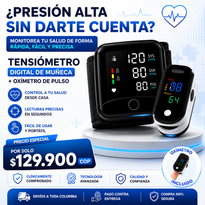 COMBO TENSIOMETRO Y OXIMETRO