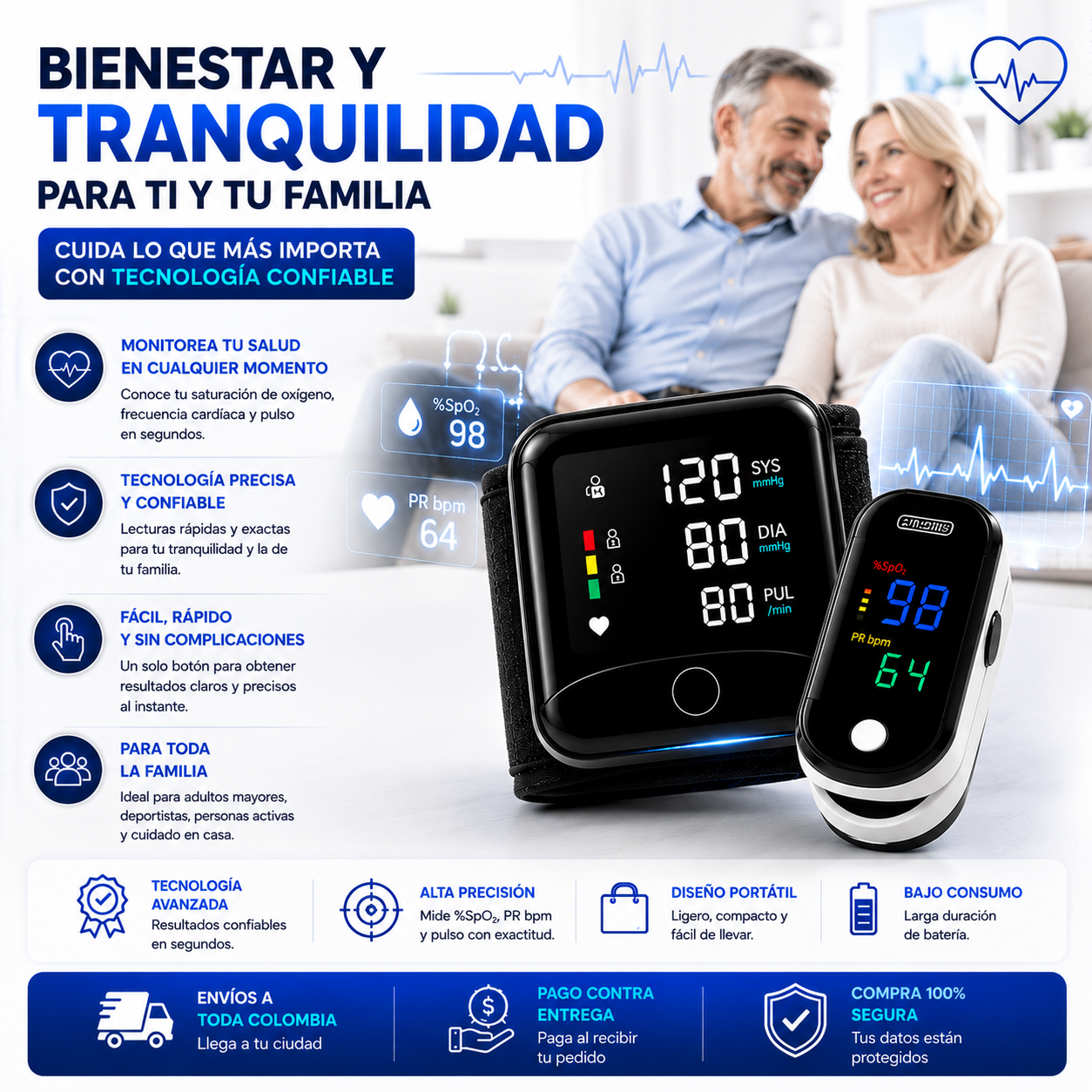 COMBO TENSIOMETRO Y OXIMETRO