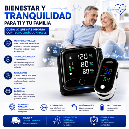 COMBO TENSIOMETRO Y OXIMETRO